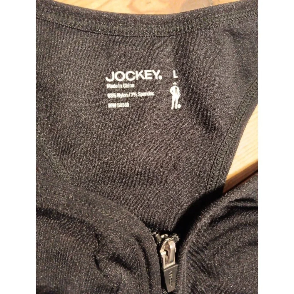 Jockey SeamFree Jersey Sports Bra Womens L Black Zip Front Seam Free NWT - Picture 5 of 5
